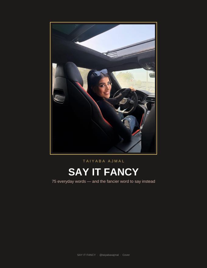 Say It Fancy: 75 Word Swaps cover